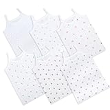 REVOLTEK Printed Vest baniyan Cotton Inner wear for Baby Summer wear Sleeveless Undershirts for Kids Spaghetti, Slips Camisole Tank-Tops Toddler Girls Pack of 6 (2-3 Years, White)
