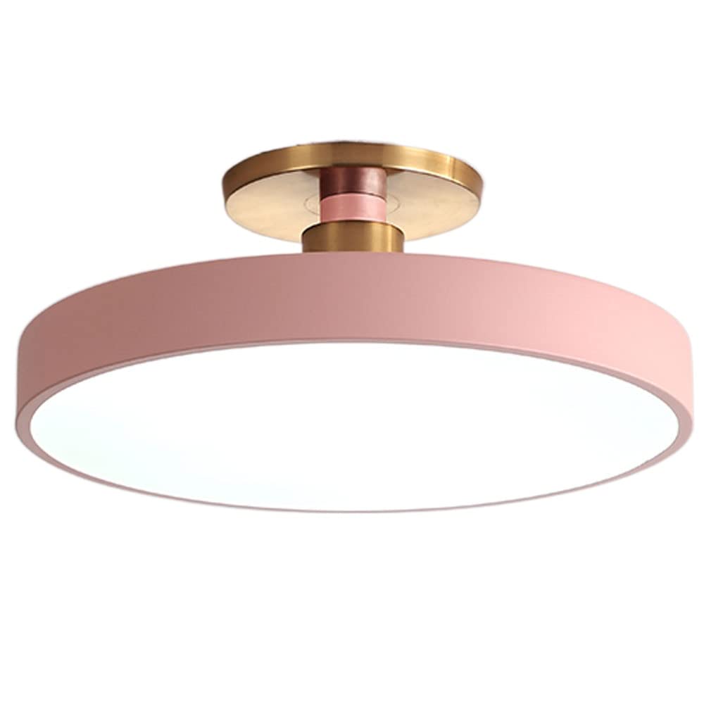 XIAOYINGU Modern Semi Flush Mount Ceiling Lights, Blue Ceiling Lamp For Closets, Brightness Adjustable LED Chandelier Ceiling Fixture Close To Ceiling Lights For Bedroom Kitchen Living Lighting