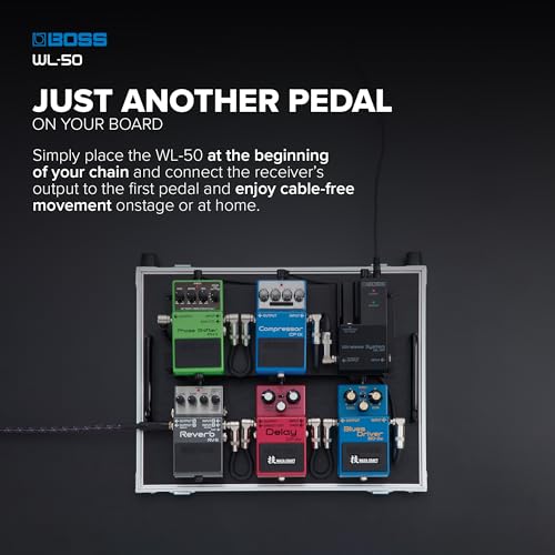 Sistema Inalámbrico para Instrumentos BOSS WL-50 | Sistema Inalámbrico Plug-and-Play para Cualquier Pedalboard | Tecnología Inalámbrica BOSS de Alta Velocidad | Opciones de Tono con Cable Dual | Alcance de Hasta 20 m miniatura 4
