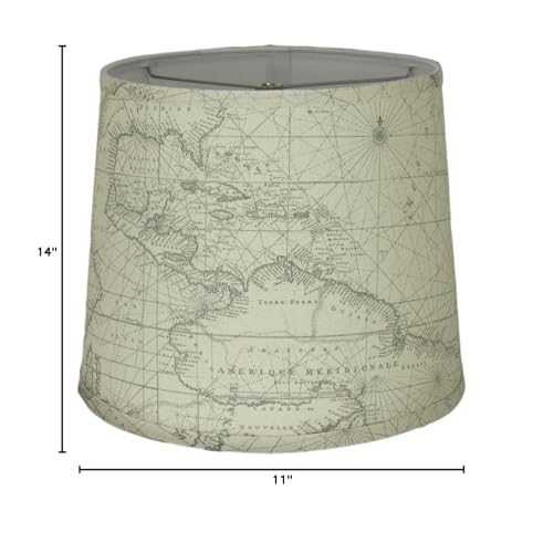 Albert Estate Ltd S340-14WADR World Map Print Lamp Shade,Hardback thumb #3