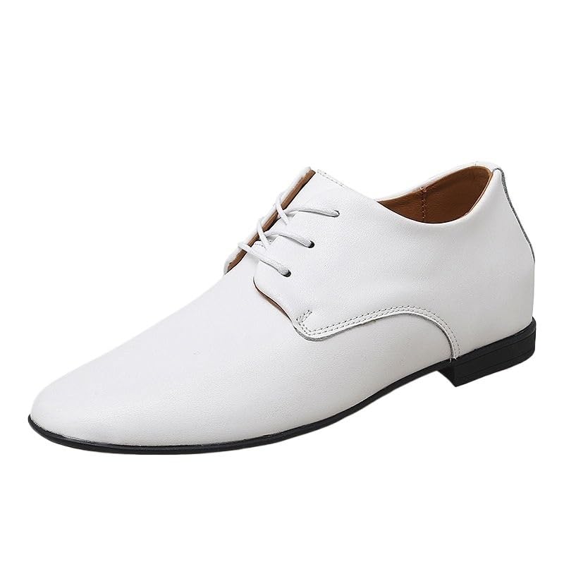 Oxford Dress Shoes for Mens Lace-up Pointed Toe Wingtip Comfort Orthopedic Office Slip Resistant Rubber Sole Shoe Waterproof Leather