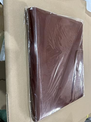 Pasta de couro PU, pasta de couro A4, prancheta de armazenamento com fecho magnético, pasta de currí