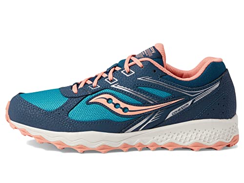 Saucony Cohesion TR14 Lace to Toe Sneaker, Navy/Teal/Coral, 11 US Unisex Big Kid - image 4