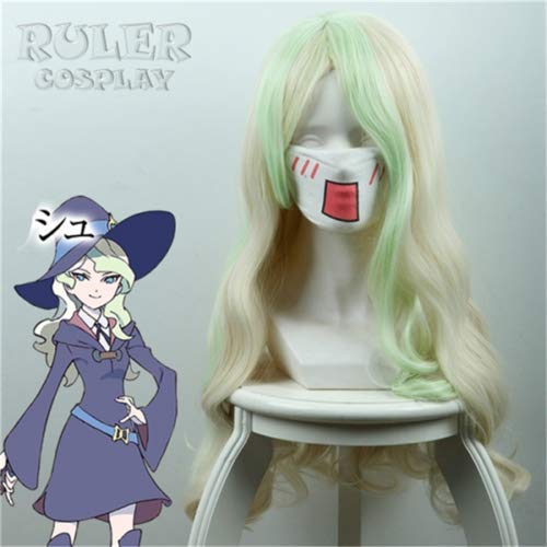LOKAXXZU Little Witch Academia Diana Cavendish Anime Cosplay Hair Wig Long Wig + Free Wig Cap