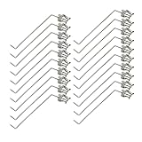 Yibuy 20PCS Silver 3/4 Vertical Keys Euphonium Marching Clamp-On Silver Music Sheet Clip