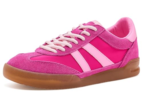Steve Madden Women's Verdict Sneaker, Bright Pink, 9