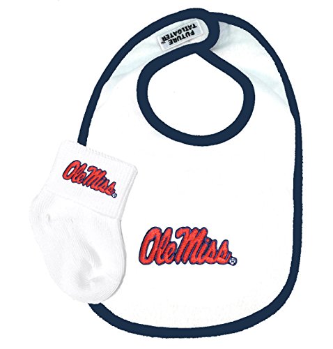 Future Tailgater Mississippi Ole Miss Rebels Baby Bib and Socks Set
