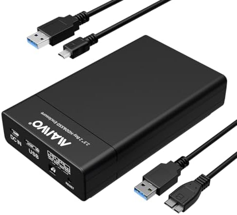 Maiwo Dual Bay Raid Hard Drive Enclosure With Usb 3.0 For 2.5 Inc...