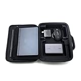 All in one Protective Bag Portable Storage Case Compatible with GPD Pocket 4 Eva Hard Shell Case Storage Host Keyboard Stand Mouse Charger Grip Base (Black)