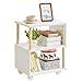 Aibiju Tavolino a 3 Ripiani con Ruote, Tavolino Stretto con Ripiano Portaoggetti, Comodino Comodino per Piccoli Spazi, Camera da Letto, Soggiorno, Ingresso,YD-TM155W