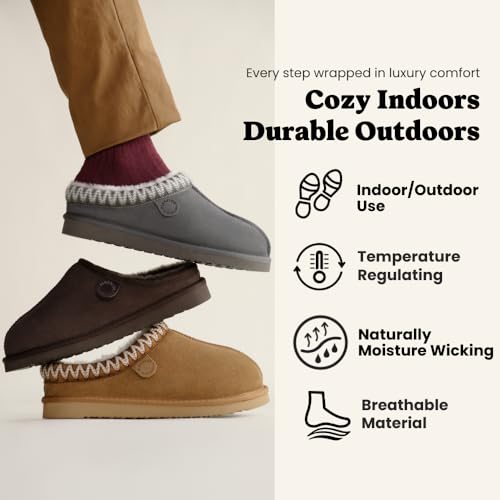 Image of Fireside by Dearfoams Men's Grafton Shearling Indoor /Outdoor Clog
