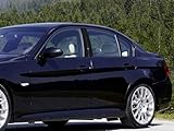 Rvinyl Pillar Post Pre Cut Window Trim Kits in Gloss Black Compatible with BMW 3 Series 1999-2005 Sedan - Adhesive Backs