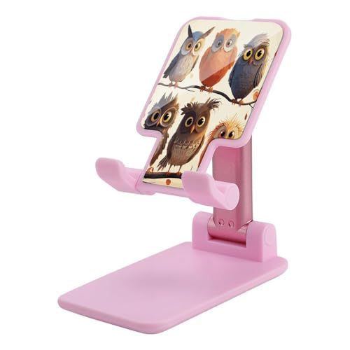 Support téléphone réglable motif hiboux oiseaux - Idée cadeau originale et utile