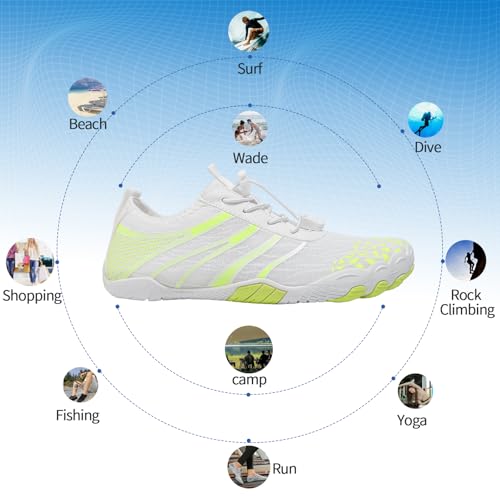 Image of SIOSNETA Hike Barefoot Shoes for Women Men, Breathable Non-Slip Athletic Footwear, Wide Toe Water Shoes for Hiking, Non-Slip Neuropathy Shoes for Women Men, Grounded Comfort wear
