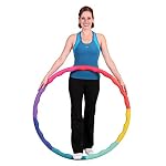 Sports Hoop Weighted Hula Hoop, ACU Hoop 3M, 3.2lb Medium 40in Rainbow Wavy