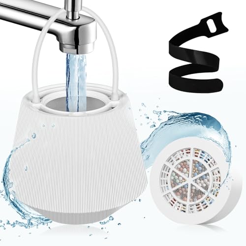 Image of PTUI Bath Filter for Tub - Bath Water Filter for Tub Faucet – 8-Stage Filtration System for Chlorine & Impurities – Helps Improve Skin and Hair – BPA-Free, Easy to Install (Conical)