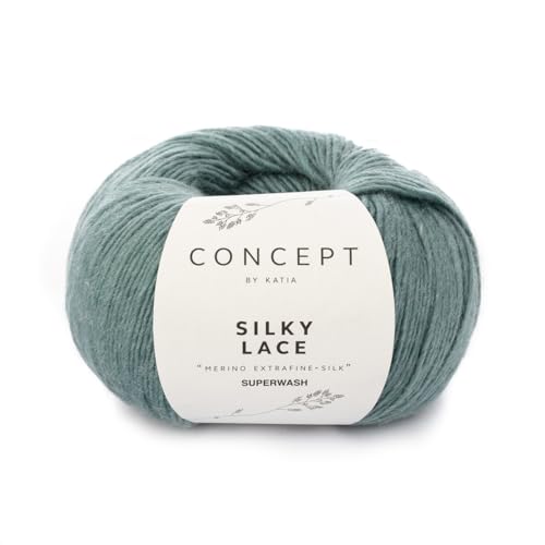 Laine SILKY LACE Concept - Katia 170 Vert menthe