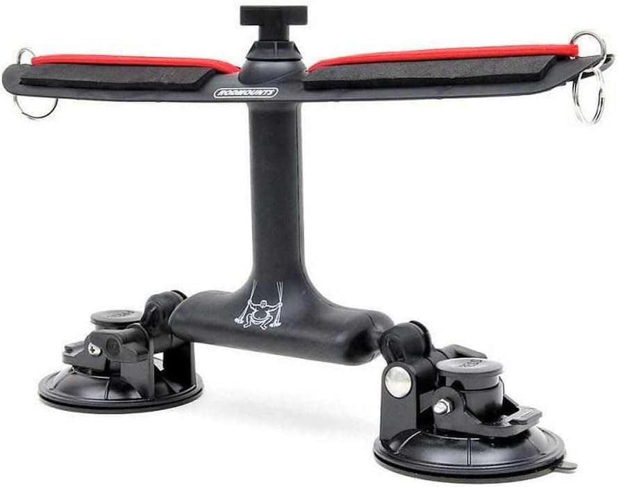 Black Medium Sumo Suction Rod Carrier for Cars and Boats, Fishing Equipment, Traveling