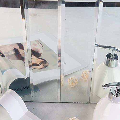 Soulscrafts Reflection 3" X 12" Mirror Glass Subway Tile With Beveled Edge For Kitchen Backsplash/Bathroom Wall Pool Tiles 24 Pieces Per Box (6 Sq/Ft) #TOP5