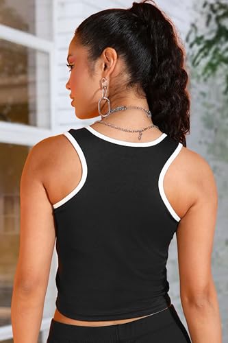Image of POPWINGS Casual Solid Round-Neck Sleeveless Tank Top for Women || Trendy Western Summer Wear Women Tank Top || Trendy Crpp Tops for Women