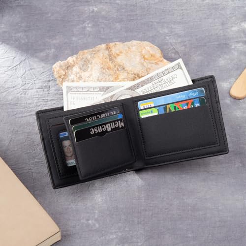 Image of Fathers Day Wallet Gift for Dad,Personalized Custom Photo & Name Wallets for Men Husband,Customized Leather Picture Wallet for Father's Day,Valentine's Day (Style 4)