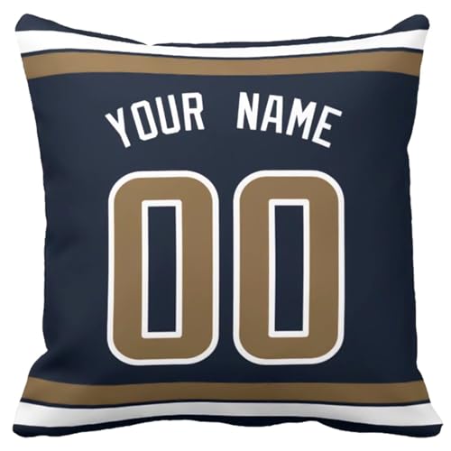 Image of ANTKING Throw Pillow 2 Pack with Custom Name and Number Personalized Gift for Men Women Boys