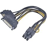 AK-CBPW13-15 AKasa AK AK-Cbpw13 ‚ 15 ‚ Adapter von SATA bis Pol PCIe, Schwarz