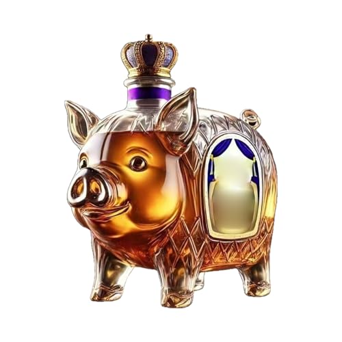 Botella De Whisky - Botellas De Whisky | Jarra De Vino Tinto Con Patrón Animal | Escultura De Carafour En Whiskys Animal | Botella Decorativa De Schnapp Vacío Como Estatua De Mesa