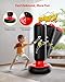QPAU Kids Punching Bag Toy with Boxing Gloves, 66 Inch Larger Stable Kids Inflatable Boxing Bag Set, Gifts for Boys & Girls Age 6-12, for Practicing Karate, Taekwondo, MMA