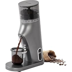 Gemilai Electric Conical Burr Coffee Grinder, Coffee Bean Grinder with Smart 60S Timer, 60 Precise Adjustable Grind Settings for Espresso, 2-12 Cup, Easy to Clean, Durable & Quiet, G9010B Grey