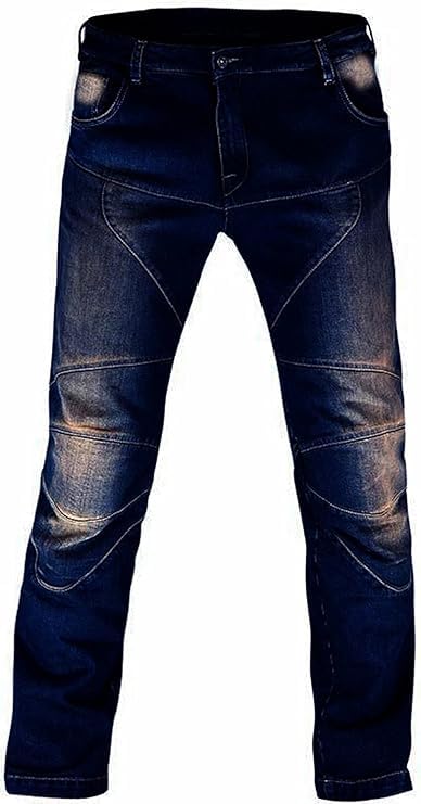 Juicy Trendz męskie dżinsy motocykl motocykl spodnie rowerzysta spodnie jeansowe z podszewką ochronną