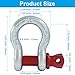 HARSKIYER 5 Pcs 1/2 Inch D Ring Shackles, 2 Ton (4409 Lbs) Working Load Limit Galvanized Heavy Duty Screw Pin Shackle for Tow Strap, Winch, Traction Steel Wire and Vehicle Recovery