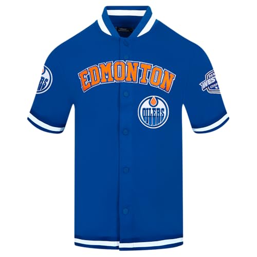 Chemise bouton NHL Edmonton Oilers Classic Chenille Pro Standard pour hommes