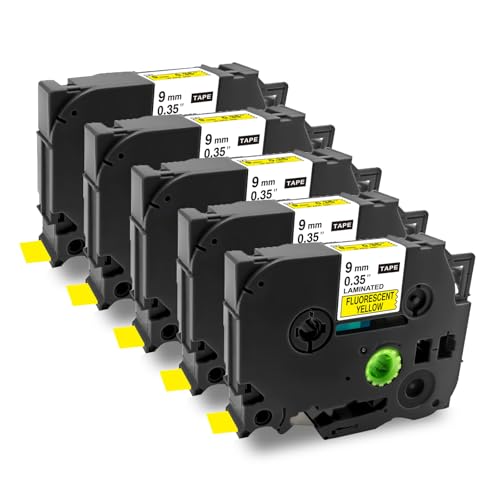 Sluxjet ݊ s[^b` e[v 9mm un TZe-C21 Tz-C21 ev uU[H s[^b`L[u P-touch ėp e[vJ[gbW 8m P^b` @Ή PT-P710BT PT-2500PC 5