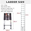 Échelle télescopique Extensible de 3,8 m Robuste - Escabeau Extensible - Éc... #1