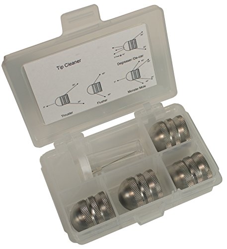 Aqua Mole Four Pack 1/2In. Npt Button Nose Sewer Jetter Nozzle 4 Piece Set 4000 Psi 16 Orifice #TOP2