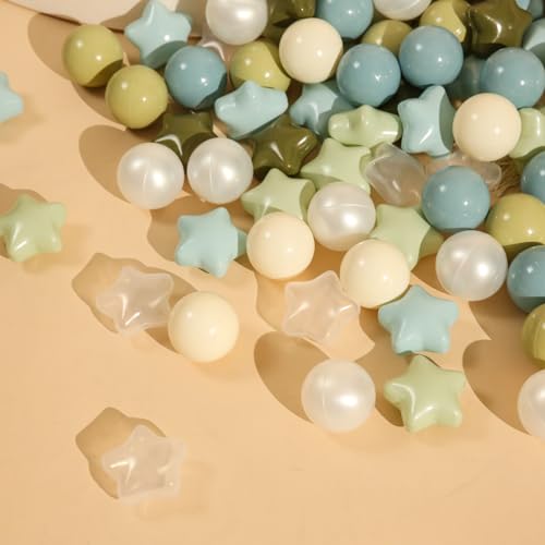 Image of TRENDPLAY Star Ball Pit Balls 50 100 200 500 for Toddlers - Ball Pit Ball Shapes for Boys Girls Fun, Birthday Party, Christmas Decoration
