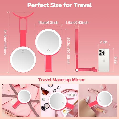 B Beauty Planet 30X/1X Vergrößerungsspiegel mit Licht, Höhenverstellbarer Schminkspiegel mit Beleuchtung… – Ansicht 5