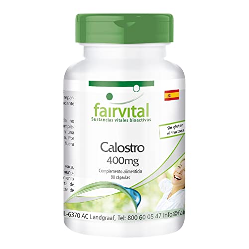 Fairvital | Calostro 400mg - Dosis elevada - Suplemento de Calostro bovino - Libre de EEB - 90...