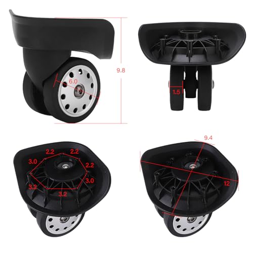 1 Pair A88 Porous Wheels, Replacement Casters for Luggage, Trolley Luggage Wheels for Large Travel Bags3