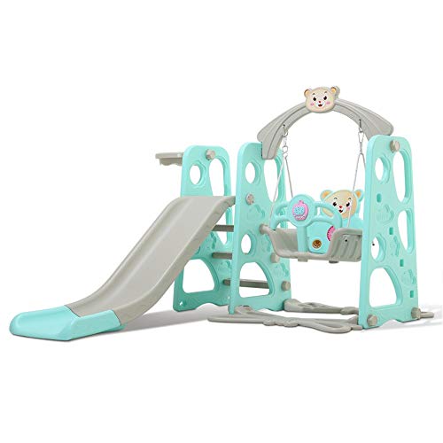 Indoor Slide Three-In-One Slide Indoor Toddler Play Family Slide Playground Recommended For Children Ages 1-10 Freestanding Slides (Color : Green, Size : 175X150X118Cm) #TOP9