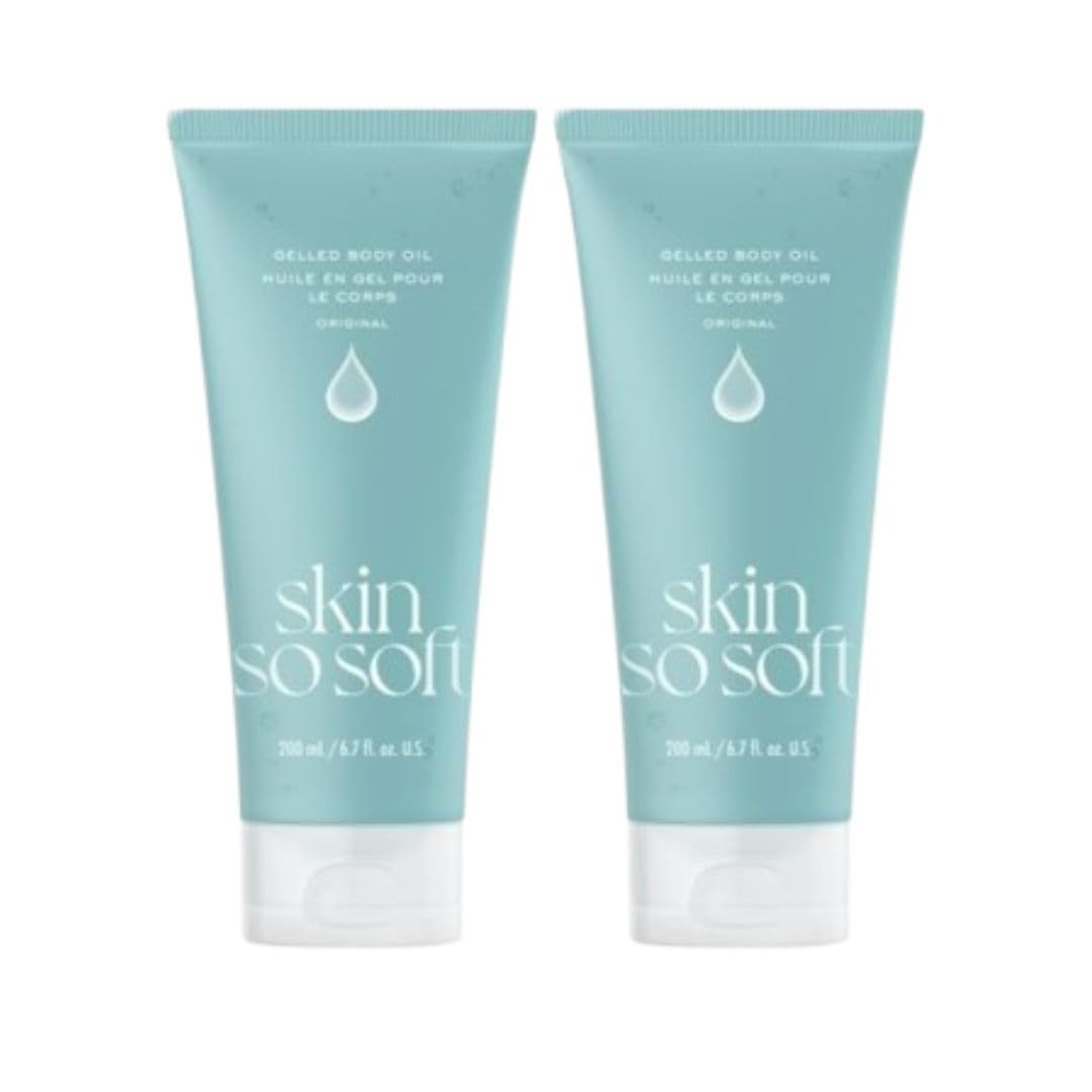 AVON Skin So Soft Original Gelled Body Oil with Jojoba Oil – 24-Hour Hydration, Body Moisturizing Gel for Dry & Sensitive Skin – 6.76 fl. oz Pack of 2