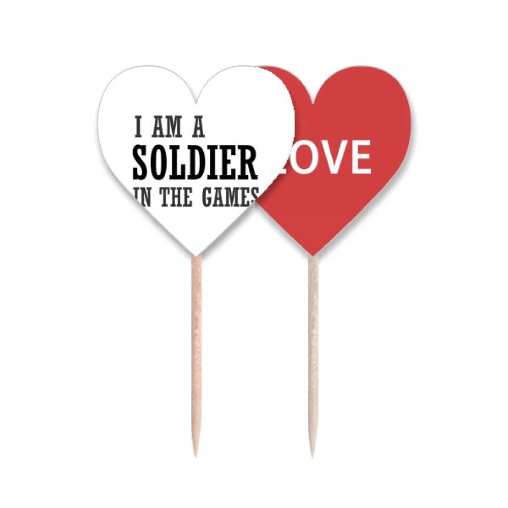 Cure-dents en forme de drapeau I Am A Soldier en bois sélectionné finition soignée