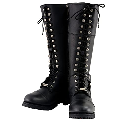 Image of Milwaukee Leather Women's Premium Leather Motorcycle Harness Boots Collection MBL - 6.5