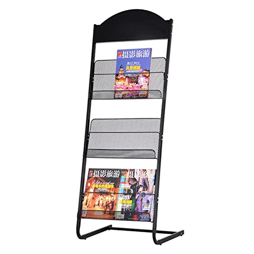 Estante para exhibición de literatura con diseño de malla que evita el desorden de folletos