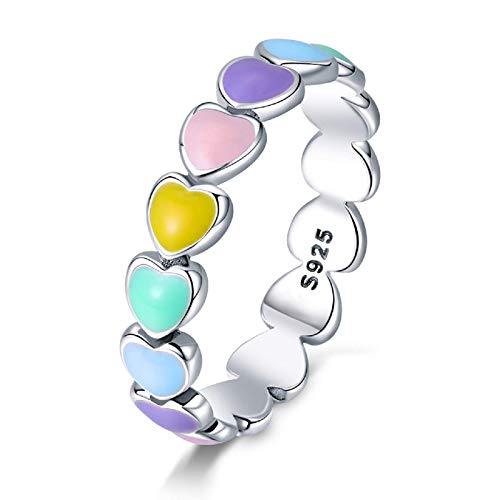 Cadeau pour petite amie : bague cœur symbole amour sans fin