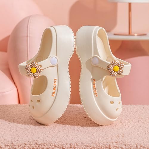 IWIHMIV Kids Cloud Slides Sandals Girls Summer Beach Pool Slippers Casual Comfortable Cute Thick Sole Non Slip Sandals 5