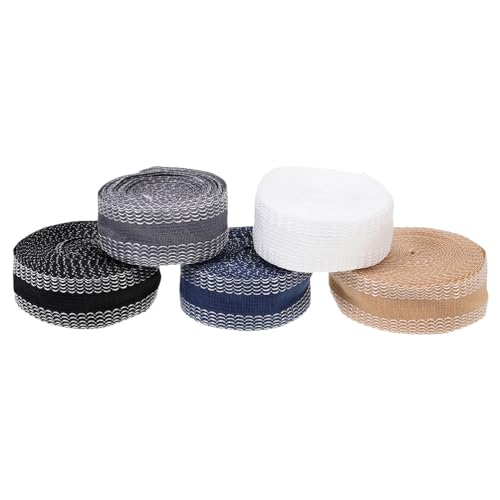 FUOYLOO Cinta Termoadhesiva para Dobladillos de Jeans y Pantalones, 5 Rollos de Poliéster Fácil de Usar y Lavar para Proyectos DIY