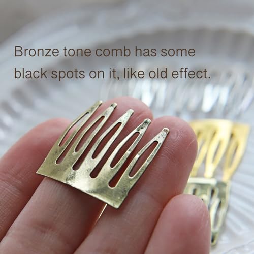 Peines Mini Metal Para Peluca Muñeca 5 Piezas Plata miniatura 5
