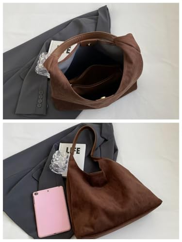 Bolso Hobo de ante para mujer estilo retro miniatura 5